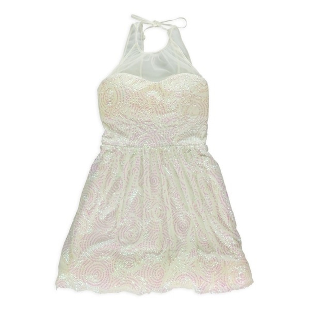 Ruby Rox Sequined Cocktail Dress, Off-white
